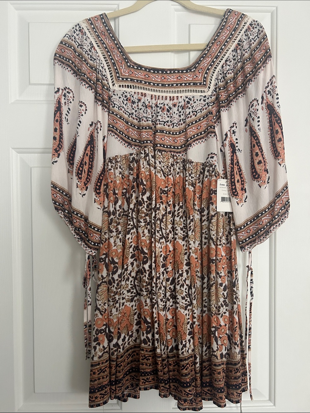 Boho Floral Peasant Dress Free People NWT